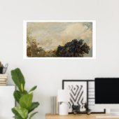 雲の勉強木， 1821 (紙上の油は行う ポスター (ホームオフィス)