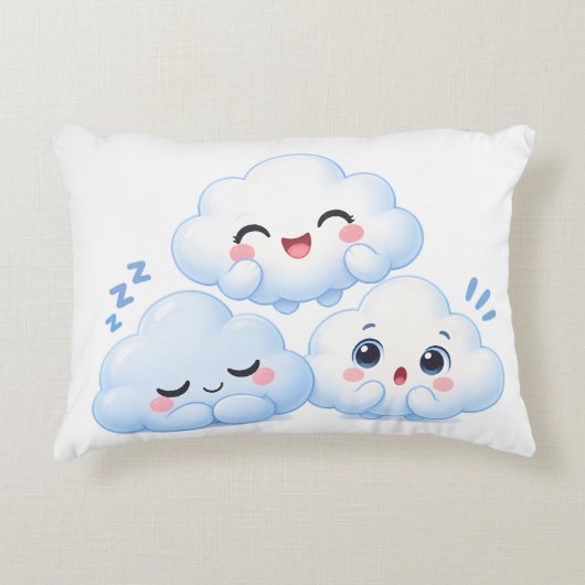 雲の友達トリオ アクセントクッション (正面)
