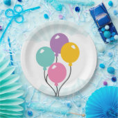 雲の吹き出し誕生日紙プレート ペーパープレート (パーティー)