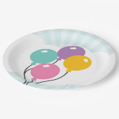 雲の吹き出し誕生日紙プレート ペーパープレート (アングル)