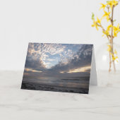 雲の哀悼カードハート カード (黄色い花)