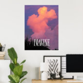 雲の図形 ポスター (ホームオフィス)