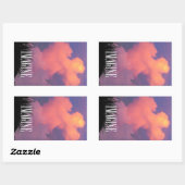 雲の図形 長方形シール (シート)