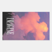 雲の図形 長方形シール (正面)