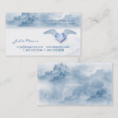 雲の天使のハートのキリスト教の名刺 名刺 (正面/裏面)