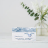 雲の天使のハートのキリスト教の名刺 名刺 (スタンド正面)