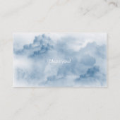 雲の天使のハートのキリスト教の名刺 名刺 (裏面)