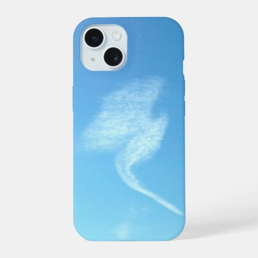 雲の天使の出現 iPhone 15ケース (裏面)