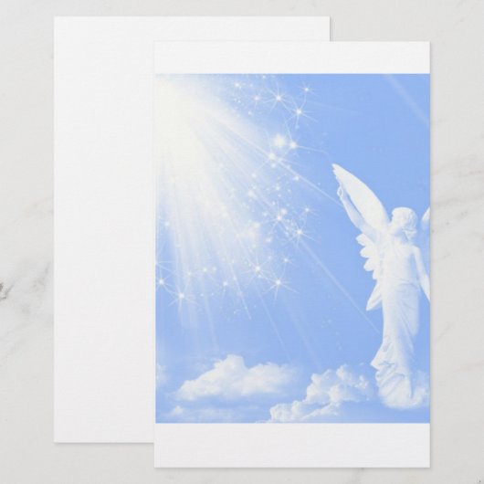 雲の天使 便箋 (正面/裏面)