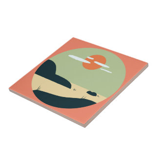 雲の太陽セラミックタイル タイル