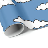 雲の子供へのパーティーのカラフルなパターン ラッピングペーパー (ロールコーナー)