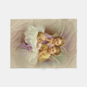 雲の守り神の天使のベビー フリースブランケット (正面(横))