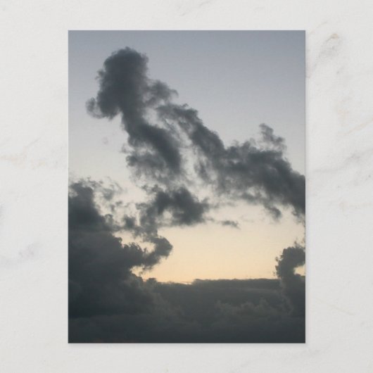 雲の形成、犬の骨格？漫画？ ポストカード (正面)