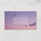 雲の散在トワイライトスカイ写真 名刺 (裏面)