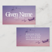 雲の散在トワイライトスカイ写真 名刺 (正面/裏面)