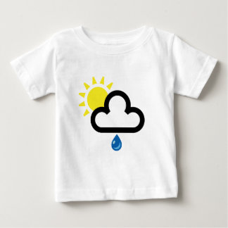 雲の日曜日雨記号 ベビーTシャツ