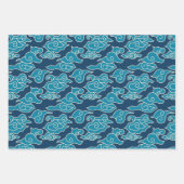 雲の日本のパターン ラッピングペーパーシート (正面)