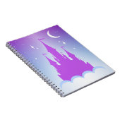 雲の星明かりの空の夜の夢みるような城 ノートブック (右側)