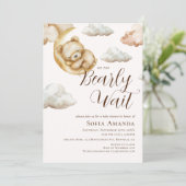 雲の月の赤ちゃんシャワーを待つことができる 招待状 (スタンド正面)