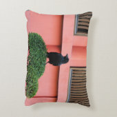 雲の木に止まり木を張る大きなハングルカラス アクセントクッション (裏面(縦))