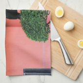 雲の木に止まり木を張る大きなハングルカラス キッチンタオル (四つ折り)