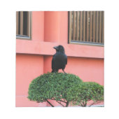 雲の木に止まり木を張る大きなハングルカラス ノートパッド (正面)