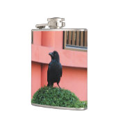 雲の木に止まり木を張る大きなハングルカラス フラスク (左)