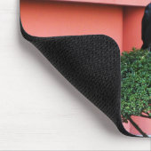 雲の木に止まり木を張る大きなハングルカラス マウスパッド (コーナー)