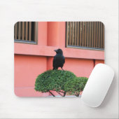 雲の木に止まり木を張る大きなハングルカラス マウスパッド (マウス)