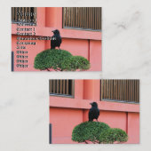 雲の木に止まり木を張る大きなハングルカラス 名刺 (正面/裏面)