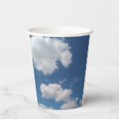 雲の柔らかい四角いパッチ 紙コップ (裏面)