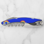 雲の模様が描かれた可愛い虹 ソムリエナイフ (裏面)