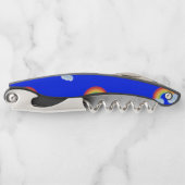 雲の模様が描かれた可愛い虹 ソムリエナイフ (正面)