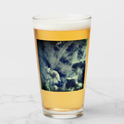 雲の模様 タンブラーグラス (ドリンク正面)