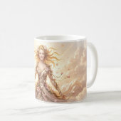 雲の歌の咲く光の女神マグカップ コーヒーマグカップ (正面右)