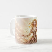 雲の歌の咲く光の女神マグカップ コーヒーマグカップ (正面左)