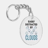 雲の気象に容易に気を取られる キーホルダー (正面左)