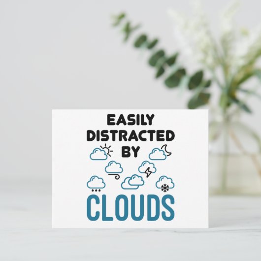 雲の気象に容易に気を取られる ポストカード (スタンド正面)