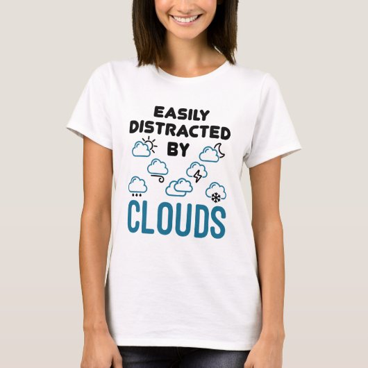 雲の気象に容易に気を取られる Tシャツ (正面)