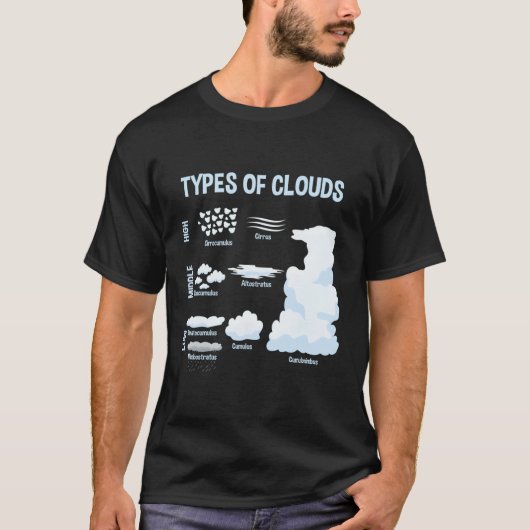 雲の気象気象の種類 Tシャツ (正面)