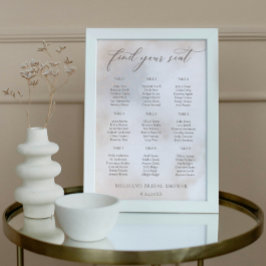 雲の水色9ブライダルシャワー座席表 ポスター