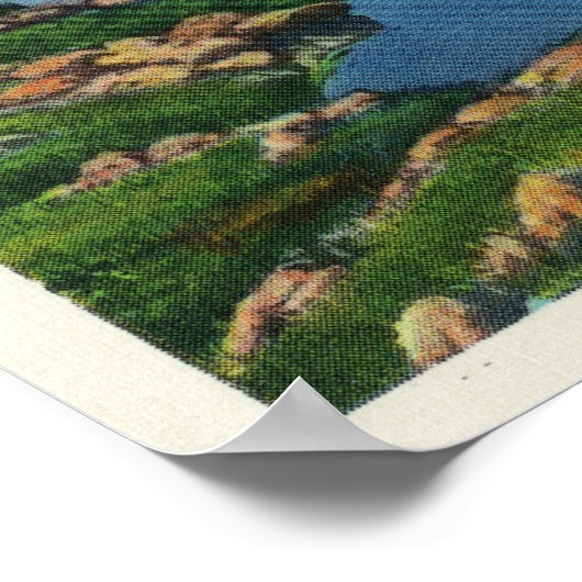 雲の湖の景色 ポスター (角)