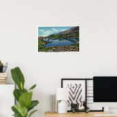 雲の湖の景色 ポスター (ホームオフィス)