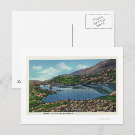 雲の湖の景色 ポストカード (正面/裏面)