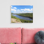 雲の湖 – 山林ワイルド キャンバスプリント (インサイチュ (リビング))