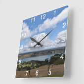 雲の湖Gnotukキャンパーダウンウォールクロック スクエア壁時計 (傾斜)