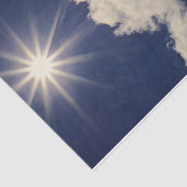 雲の白い青空の美しい太陽 薄葉紙 (詳細)