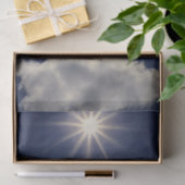 雲の白い青空の美しい太陽 薄葉紙 (ギフト)