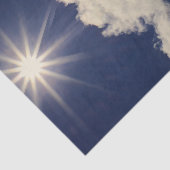 雲の白い青空の美しい太陽 薄葉紙 (詳細)