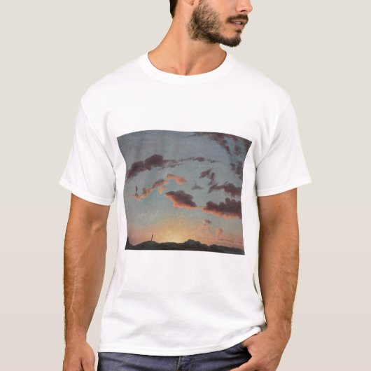 雲の研究 (空の雲) (クヌート・バーデ作) Tシャツ (正面)